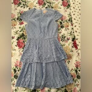 Gal Meets Glam Blue Lace Dress